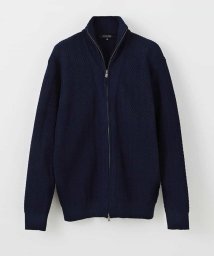 MICHEL KLEIN HOMME(ミッシェルクランオム)/スタンドカラーニットブルゾン/ネイビー（57）