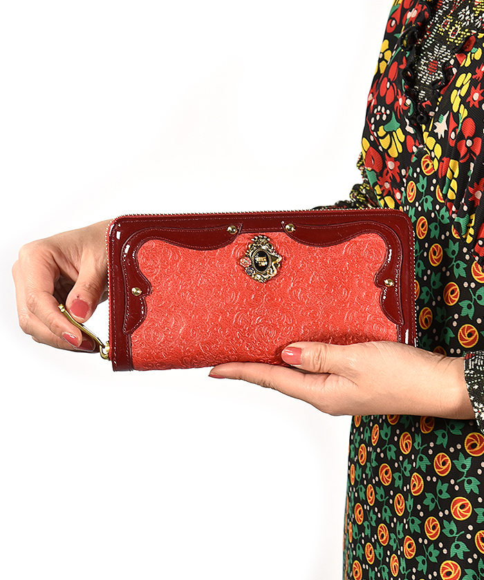 ANNASUI(バッグ) セルパン ラウンド長財布 レッド F ANNASUI(バッグ) セルパン ラウンド長財布 レッド F
