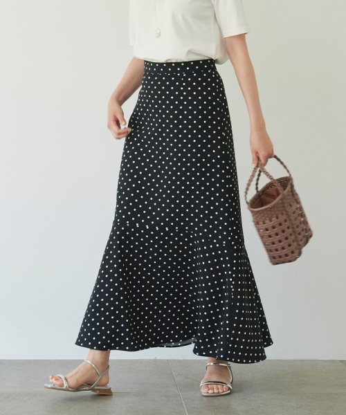 マーメイド ライン スカート ドット グリーンレーベルリラクシング Green Label Relaxing Magaseek