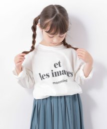 SHIPS any WOMEN(シップス　エニィ　ウィメン)/【SHIPS any別注】MONMIMI: ロゴプリント ロングスリーブ Tシャツ 長袖<KIDS>◇/ホワイト