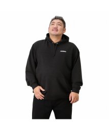 MAC HOUSE(men)(マックハウス（メンズ）)/[大きいサイズ] MOSSIMO モッシモ ポンチ素材 プリントパーカー キングサイズ 2173－1801KG1/ブラック