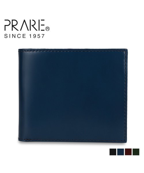 PRAIRIE(プレリー)/プレリー PRAIRIE 二つ折り財布 メンズ 本革 コードバン CORDOVAN1957 ブラック ネイビー ダーク ブラウン グリーン 黒 NP12318/ネイビー