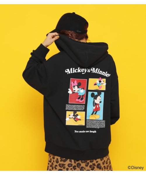 RODEO CROWNS WIDE BOWL(ロデオクラウンズワイドボウル)/(Mickey&Minnie)パーカー/BLK