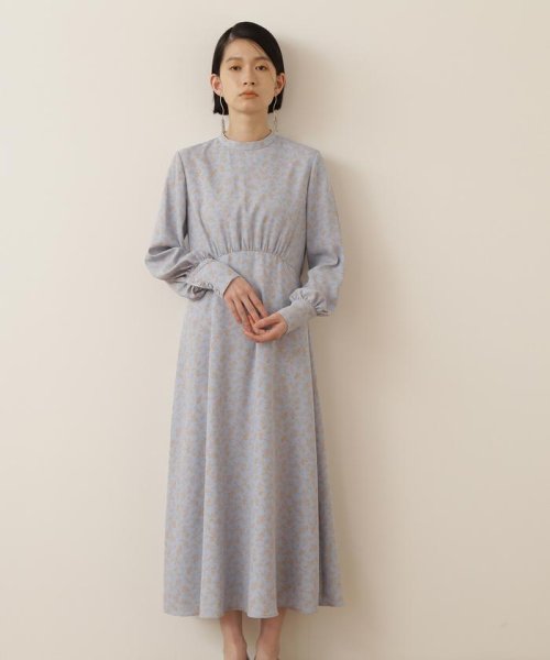 リーフプリントバンドカラーワンピース ナチュラルビューティーベーシック Natural Beauty Basic Magaseek