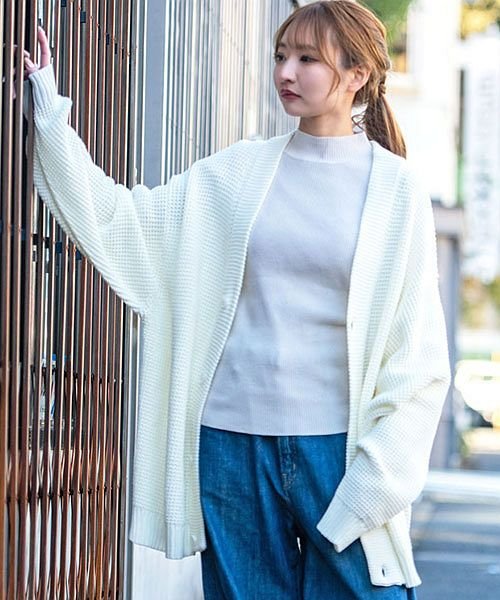 Sb Select 7g綿混ワッフルvネック長袖ビッグカーディガン メンズ 大きいサイズ ビッグシルエット オーバーサイズ ゆったり 春 Vネック カジュアル エスビーセレクト Sb Select Magaseek