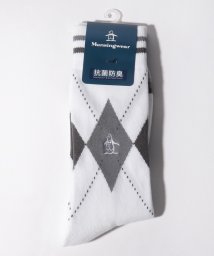Munsingwear(マンシングウェア)/クルー丈アーガイルソックス【アウトレット】/ホワイト