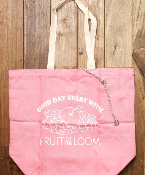 ar/mg(エーアールエムジー)/【78】【14575900】【FRUIT OF THE LOOM】BRAIDED CORD TOTE BAG/ピンク