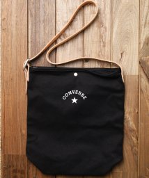 ar/mg(エーアールエムジー)/【78】【14478300】【CONVERSE】CANVAS LEATHER SHOULBAG/ブラック