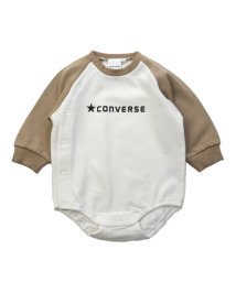 CONVERSE(CONVERSE)/【CONVERSE/コンバース】長袖ロンパース/ホワイト×ベージュ