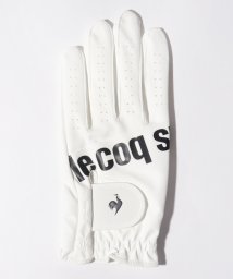 le coq sportif GOLF (ルコックスポルティフ（ゴルフ）)/全天候型ロゴデザインメンズゴルフグローブ/ホワイト