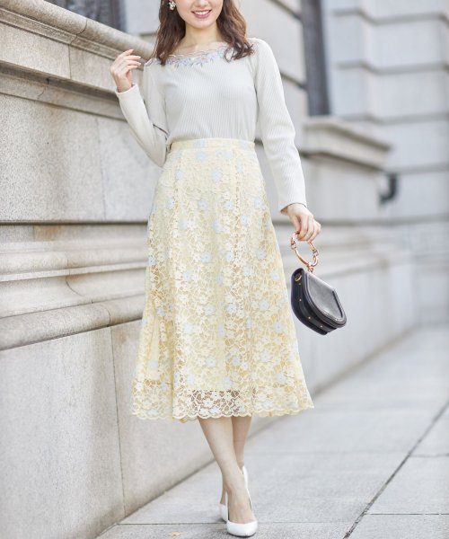 コントラストが美しいフラワーレーススカート トッコクローゼット Tocco Closet Magaseek コントラストが美しいフラワーレーススカート トッコクローゼット Tocco Closet Magaseek