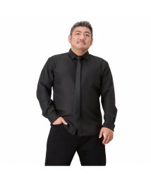 MAC HOUSE(men)(マックハウス（メンズ）)/[大きいサイズ] MOSSIMO モッシモ ネクタイ付きシャツ キングサイズ 2170－2400KG/ブラック