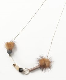 B.C STOCK　OUTLET(ベーセーストックアウトレット)/MINK FUR MIX NECKLACE/ブラウン