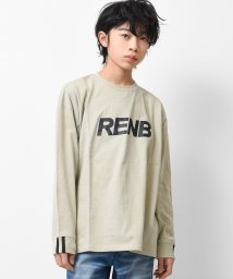 RAT EFFECT/RENBプリントライン袖リブロングTシャツ/504494092