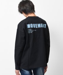 RAT EFFECT(ラット エフェクト)/MOVEMENTバックプリントロングTシャツ/ブラック