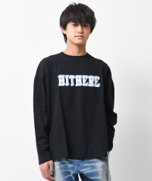 RAT EFFECT(ラット エフェクト)/HITHEREロゴプリントロングTシャツ/ブラック