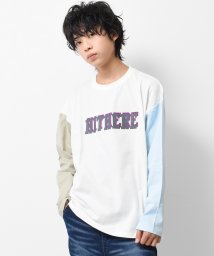 RAT EFFECT(ラット エフェクト)/HITHEREロゴプリントロングTシャツ/オフホワイト