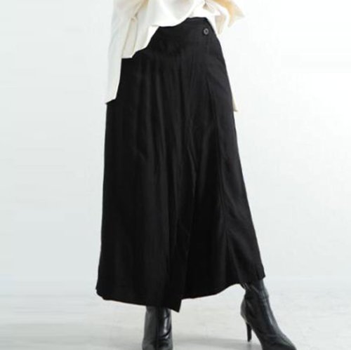 セール 巻きスカート風ゆったりロングパンツ サワアラモード Sawa A La Mode Magaseek