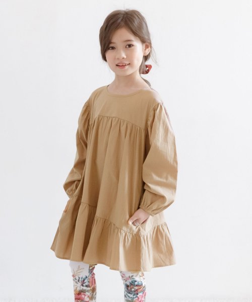 セール コットン100 裾フリルワンピース 子供服bee 子供服bee Magaseek