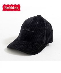 healthknit(ヘルスニット)/Healthknit コーデュロイ刺繍キャップ メンズ 帽子 Healthknit ヘルスニット コーデュロイ ブランド ロゴ 刺繍 CAP リブ ブラック ラ/ブラック