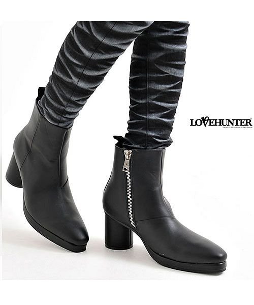 Love Hunter ハイヒールストームブーツ メンズ 靴 厚底 Love Hunter ラブハンター ブランド ブラック 黒 クツ くつ ヴィジュアル系 ビ ラブハンター Love Hunter Magaseek