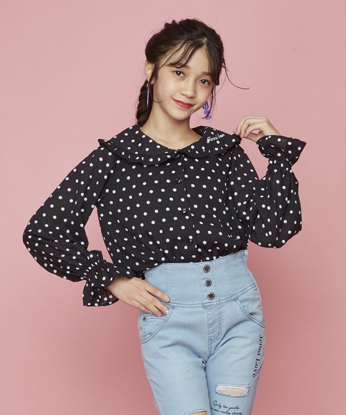 セール】BIG衿ドットブラウス(504497401) | ジェニィラブ(JENNI love  