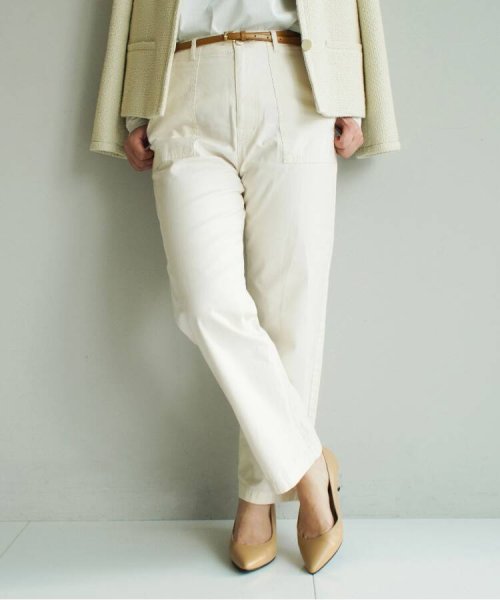 セール コットン100 ミリタリーバックサテン ベイカーパンツ 洗える 夏まで着られる アンタイトル Untitled Magaseek