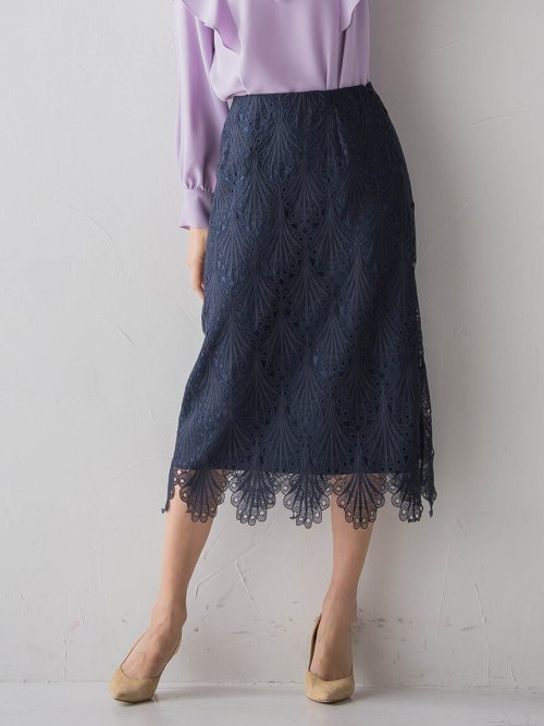 大きいサイズ ケミカルレーススカート Set Up対応 レディースファッション 阪急百貨店公式通販 Hankyu Fashion