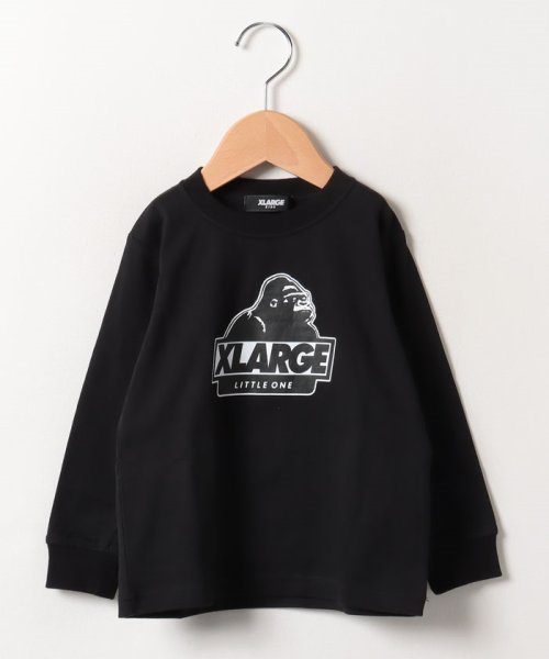XLARGE KIDS(エクストララージ　キッズ)/スランテッドOGゴリラ長袖Tシャツ/ブラック