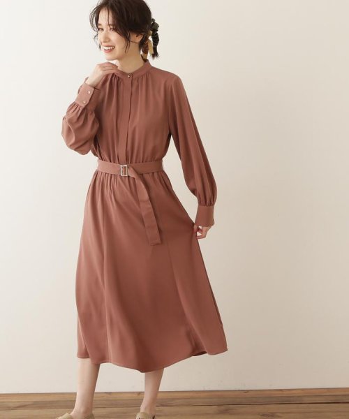 バンドカラーとろみワンピース エヌナチュラルビューティベーシック N Natural Beauty Basic Magaseek