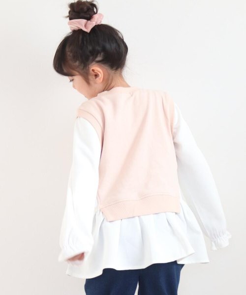 セール 90 130cm 裏毛ベスト風ドッキングトレーナー シューラルーキッズ Shoo La Rue Kids Magaseek