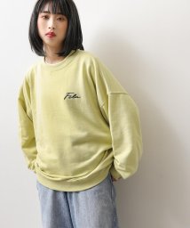 ZIP FIVE(ジップファイブ)/ワンポイント刺繍ユニセックスビッグシルエットトレーナー/マスタード