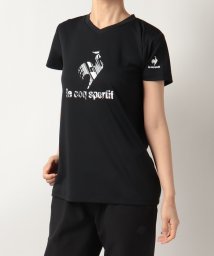 le coq sportif (ルコックスポルティフ)/【テニス】ビッグロゴゲームシャツ / BIGLOGO GAME SHIRT【アウトレット】/ブラック