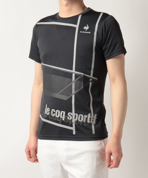 le coq sportif (ルコックスポルティフ)/【テニス】プラクティスシャツ / MOKU PLACTICE SHIRT【アウトレット】/ブラック