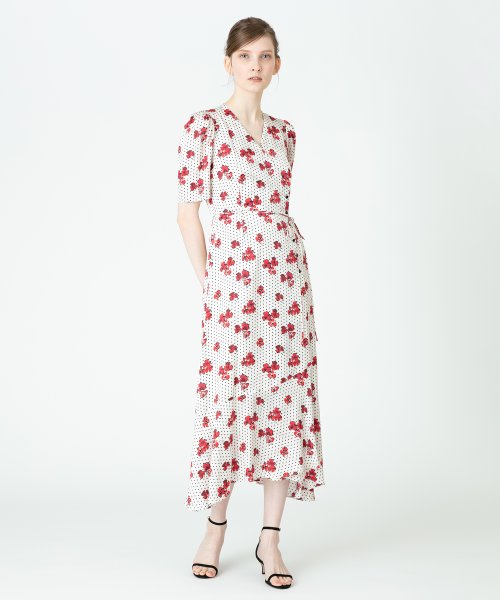 Loulou Willoughby ドットフラワーカシュクールワンピース アルアバイル Allureville Magaseek