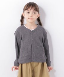 SHIPS any WOMEN(シップス　エニィ　ウィメン)/SHIPS any: ワッフル Vネック カーディガン<KIDS>◆/グレー