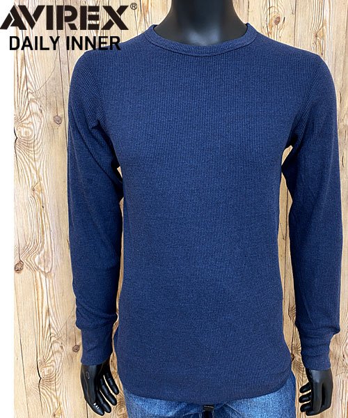 セール Avirex アビレックス ロングtシャツ メンズ 長袖 サーマル クルーネックtシャツ 無地 デイリーインナー カットソー ロンt トップイズム Topism Magaseek