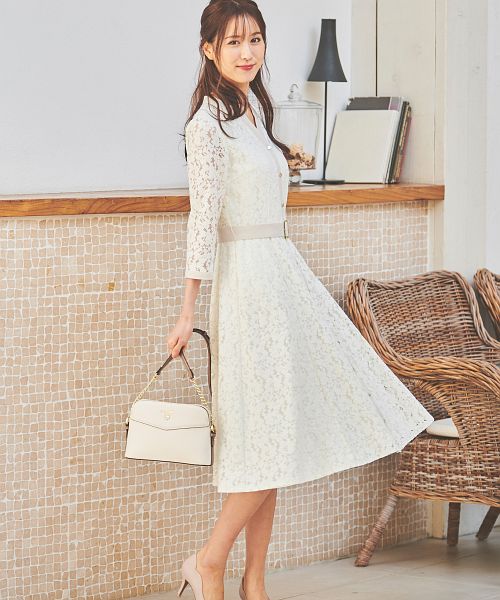 セール レッセ パッセ Laisse Passe 美人百花6月号掲載 レースシャツワンピース Magaseek