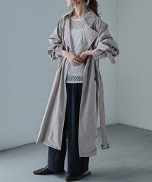 Fashion Letter(ファッションレター)/ハンサムライクなビッグシルエットトレンチコート レディース スプリングコート ロングコート アウター レディース ロング丈 20代 30代 40代 50代 お洒/グレージュ