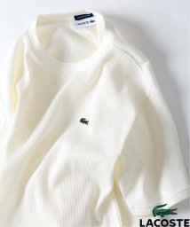 417 EDIFICE(フォーワンセブン　エディフィス)/【LACOSTE / ラコステ】 別注コットンリネン ワッフルTシャツ/ホワイト