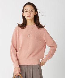 J.PRESS LADIES（LARGE SIZE）(J．プレス　レディス（大きいサイズ）)/【洗える】コットンアクリルコード ニット/ピンク系