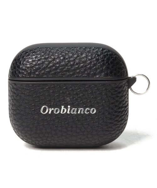 Orobianco（Smartphonecase）(オロビアンコ（スマホケース）)/"シュリンク" PU Leather 【AirPods（第3世代）Case】/BLACK