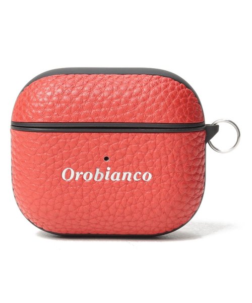 Orobianco（Smartphonecase）(オロビアンコ（スマホケース）)/"シュリンク" PU Leather 【AirPods（第3世代）Case】/RED