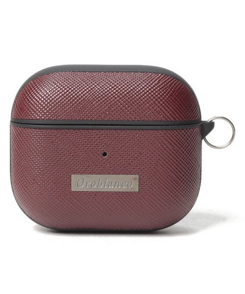 Orobianco（Smartphonecase）(オロビアンコ（スマホケース）)/"スクエアプレート" PU Leather 【AirPods（第3世代） Case】/WINE