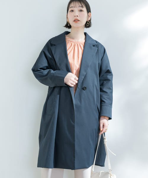 URBAN RESEARCH ROSSO(URBAN　RESEARCH　ROSSO)/F by ROSSO　ワイドドルマンコート/NAVY