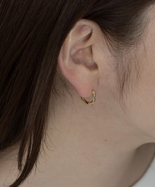 Silver925ウェーブミニフープピアス スメリー Smelly Magaseek