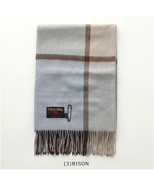 セール Tweed Mill ツイードミル Lambswool Knee Rug 70 190 ウール 大判ストール マフラー チェック柄 ピン付き レディース ツイードミル Tweed Mill Magaseek