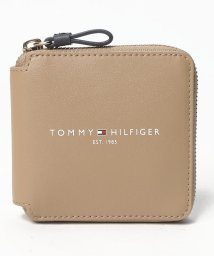 TOMMY HILFIGER(トミーヒルフィガー)/ロゴスモールジップウォレット/ベージュ