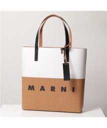 MARNI(マルニ)/【MARNI(マルニ)】トートバッグ SHMPQ10A09 P4568 レディース セルロース ショッピングバッグ ロゴ バイカラー 鞄 Z2P50/ホワイト