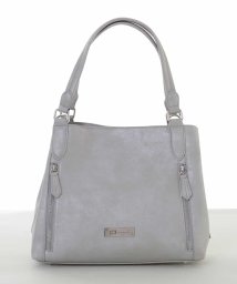 MK MICHEL KLEIN BAG(エムケーミッシェルクランバッグ)/【2WAY】フェイクレザースクエアバッグ/シルバー